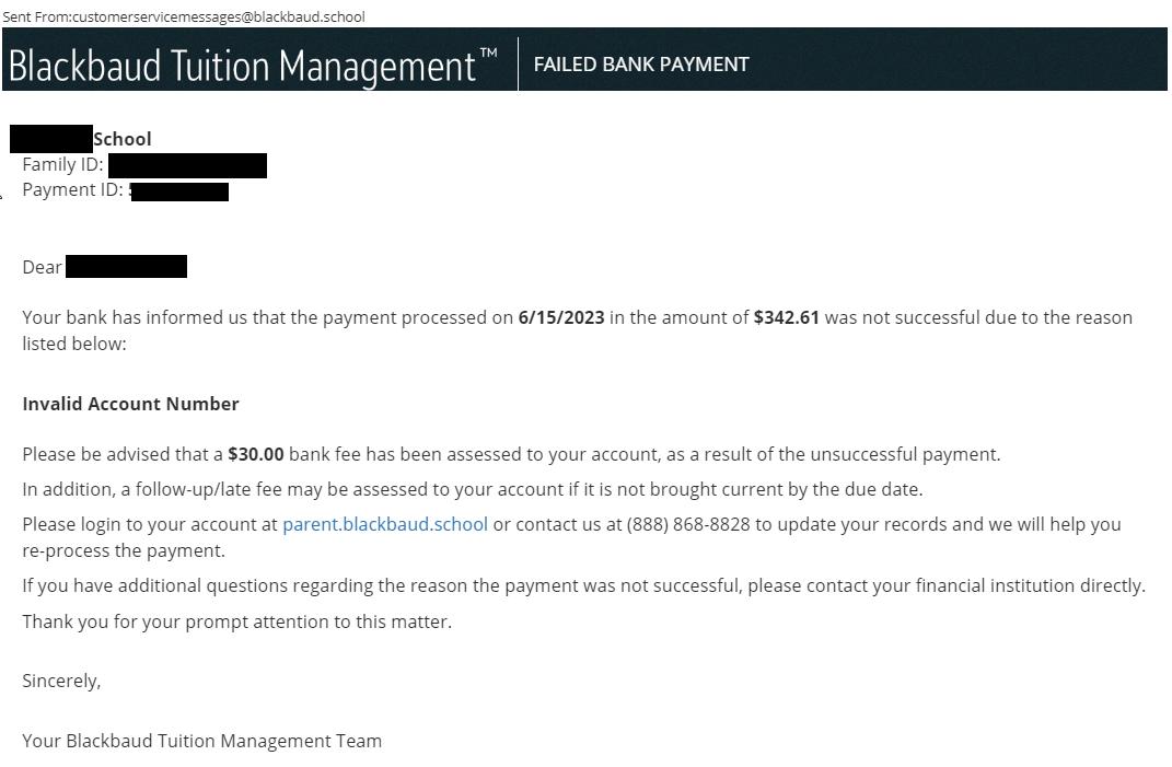 invalid account number