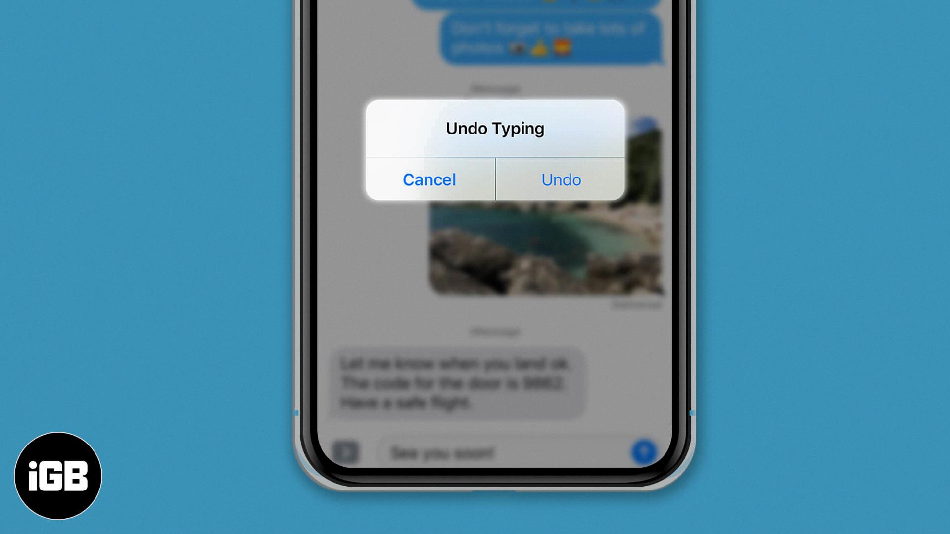 iphone undo typing
