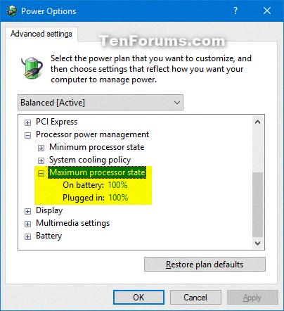 maximum processor state