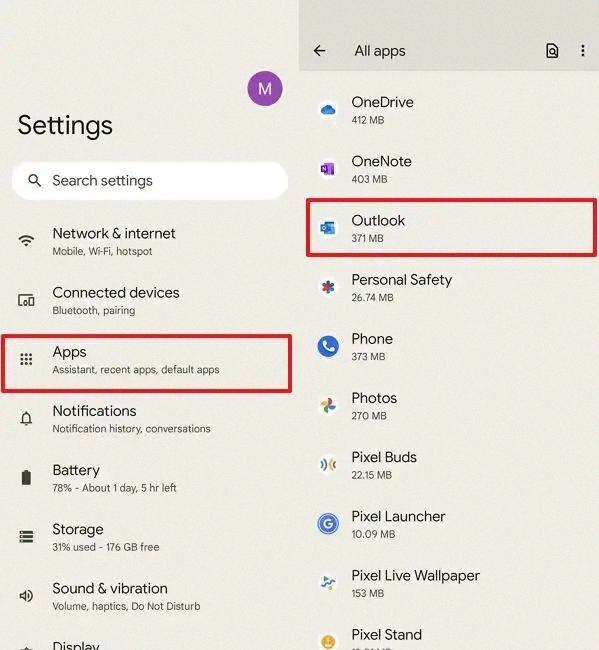 outlook not working on android