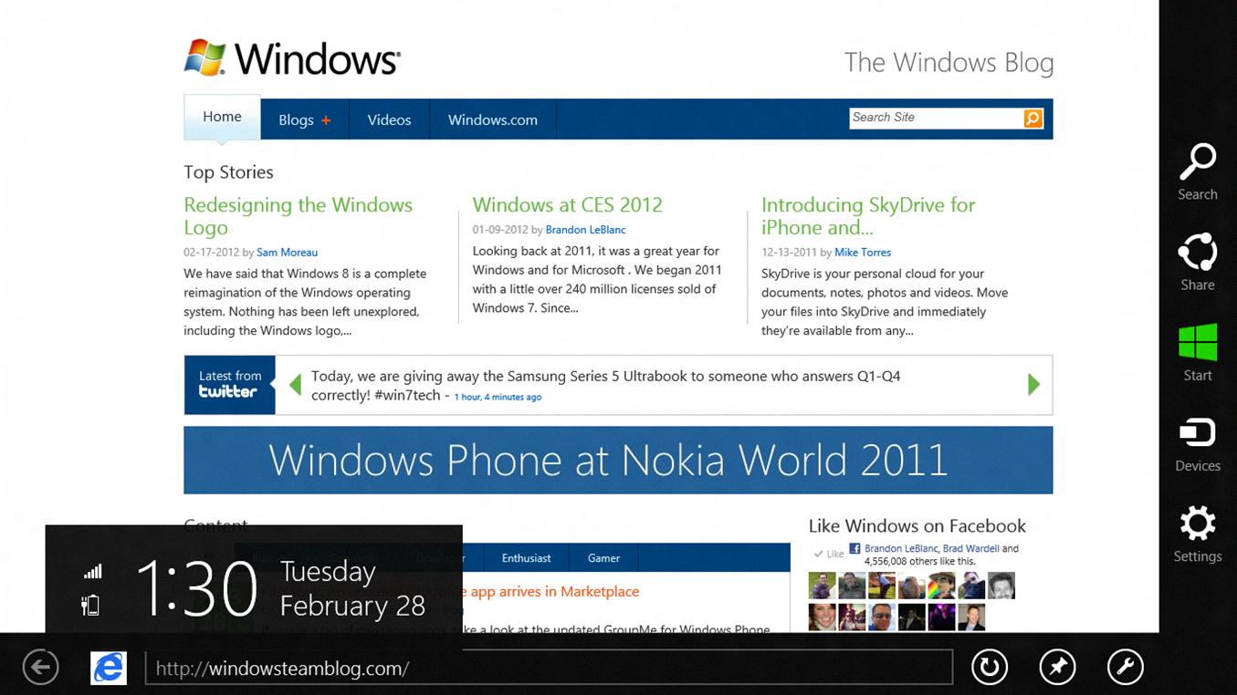 pin website to taskbar windows 8