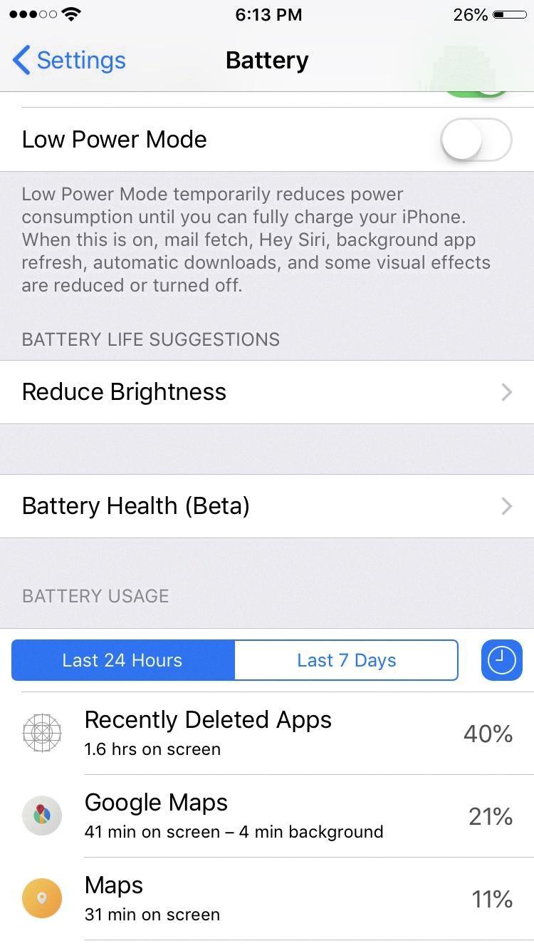 recently uninstalled apps