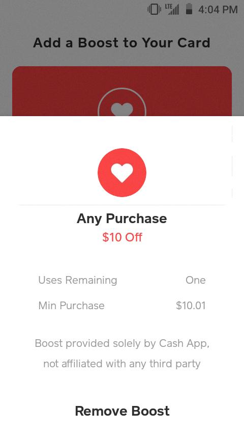 red dot on cash app