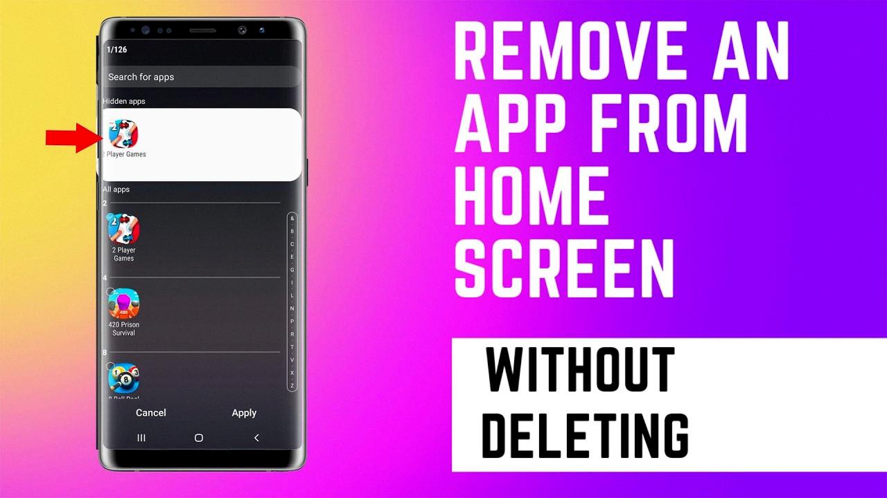 remove app from home screen android