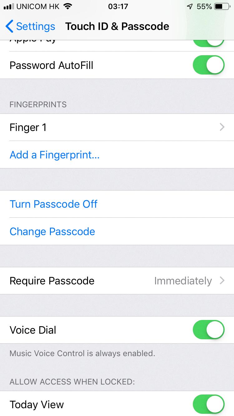 require passcode immediately