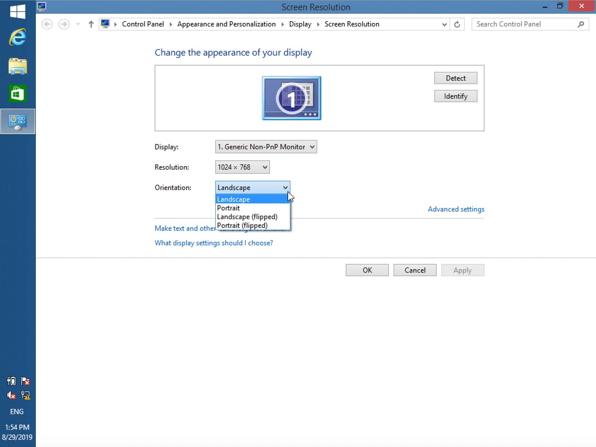 rotate screen windows 7