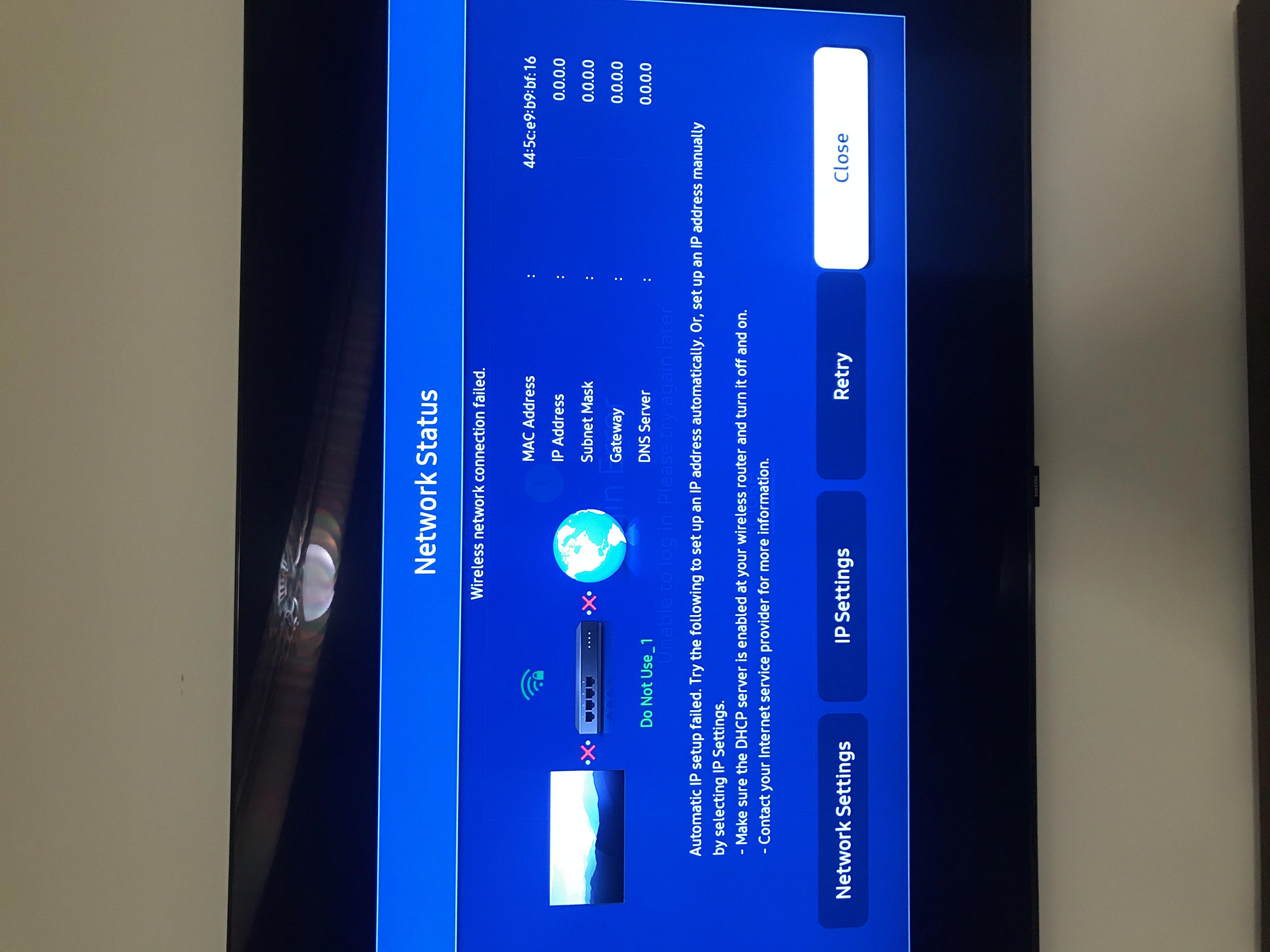 samsung tv disconnects from wifi