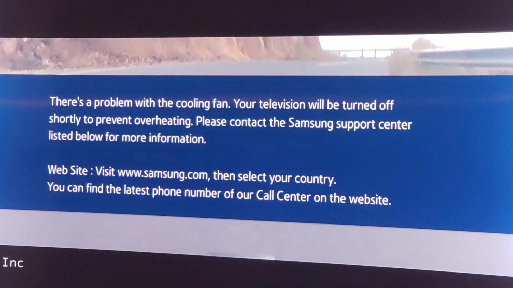 samsung tv overheating