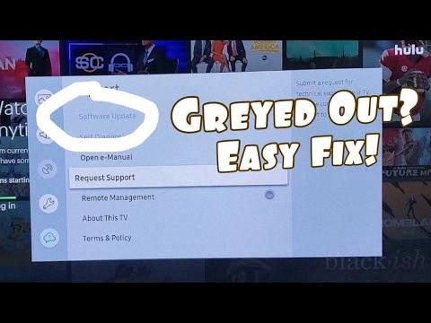 samsung tv software update greyed out