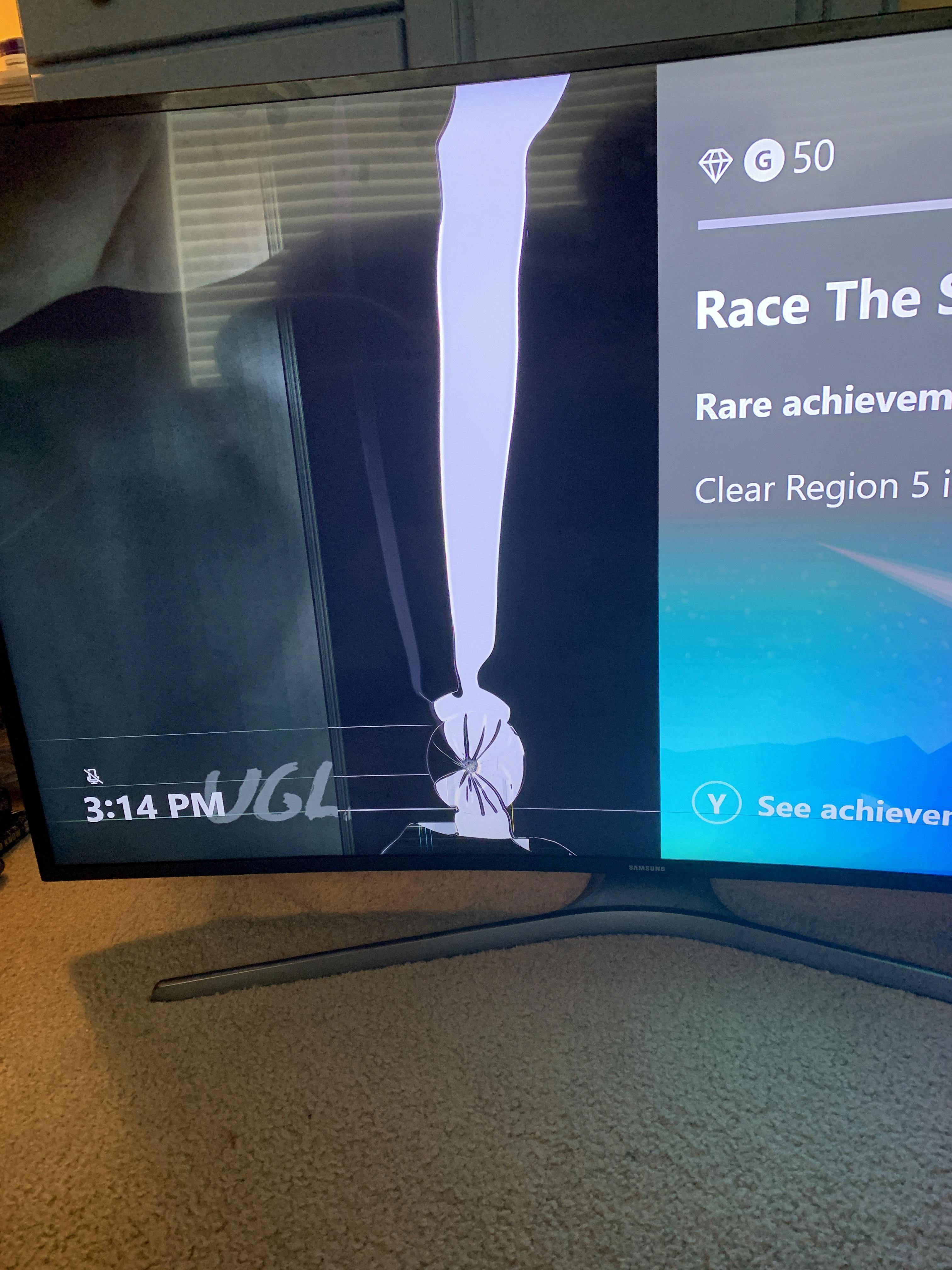 scratch in tv screen