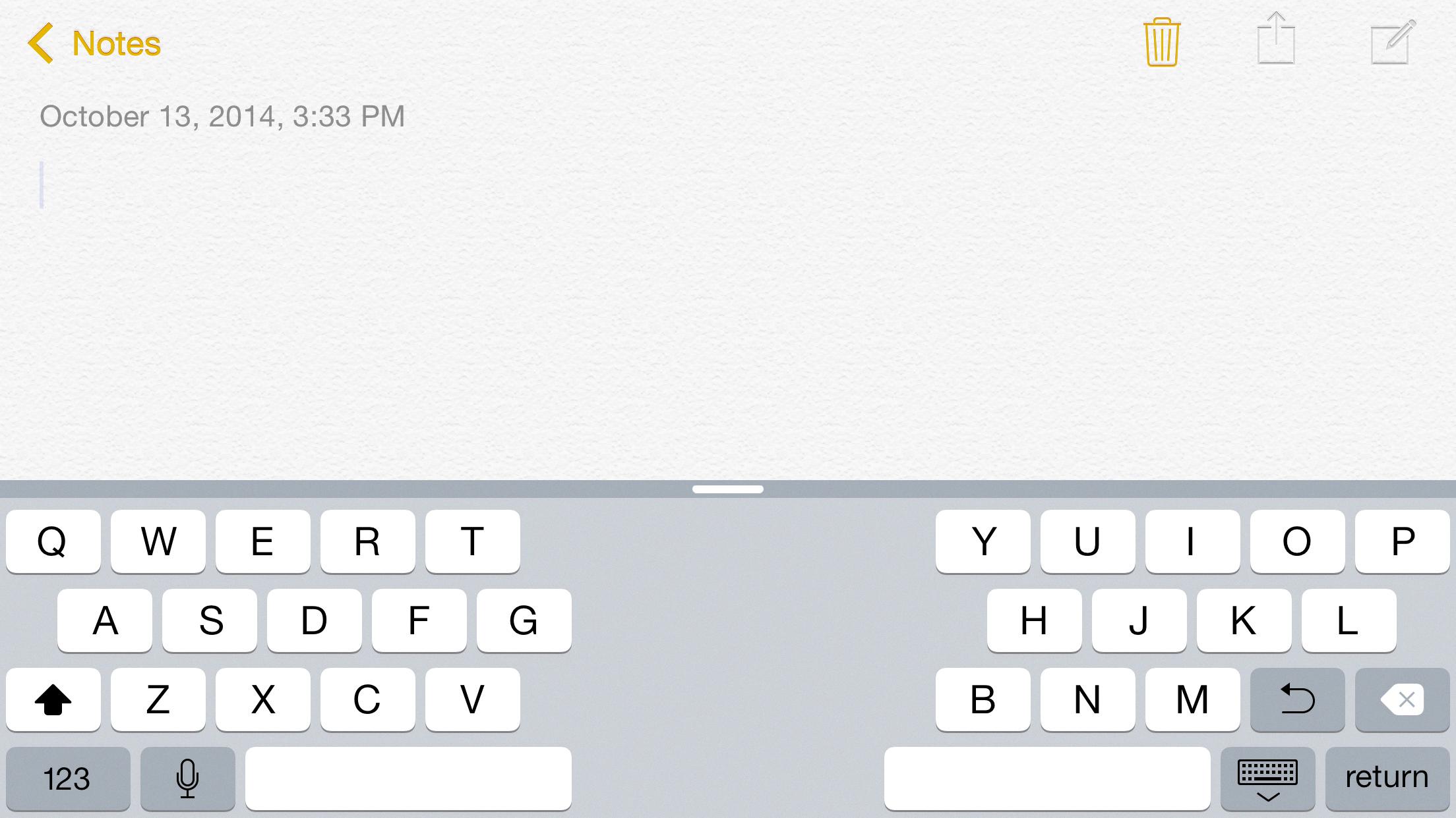 split keyboard iphone