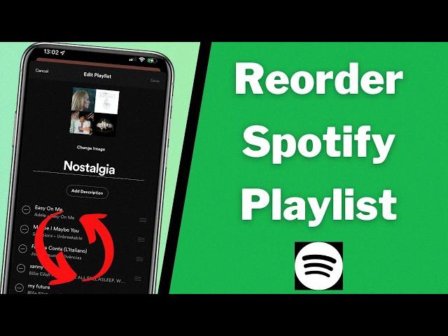 spotify change playlist order on mobile