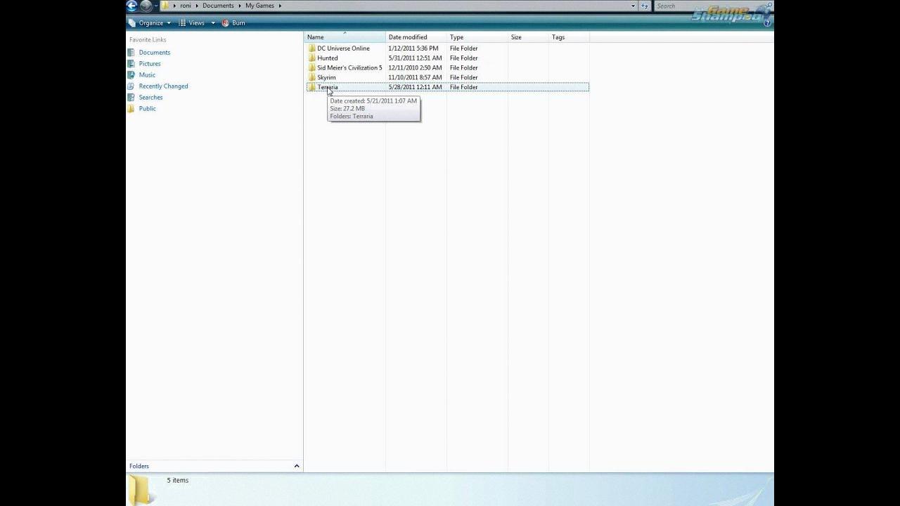 terraria world file location