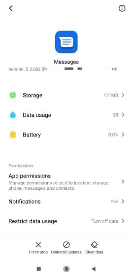 text messages disappeared android
