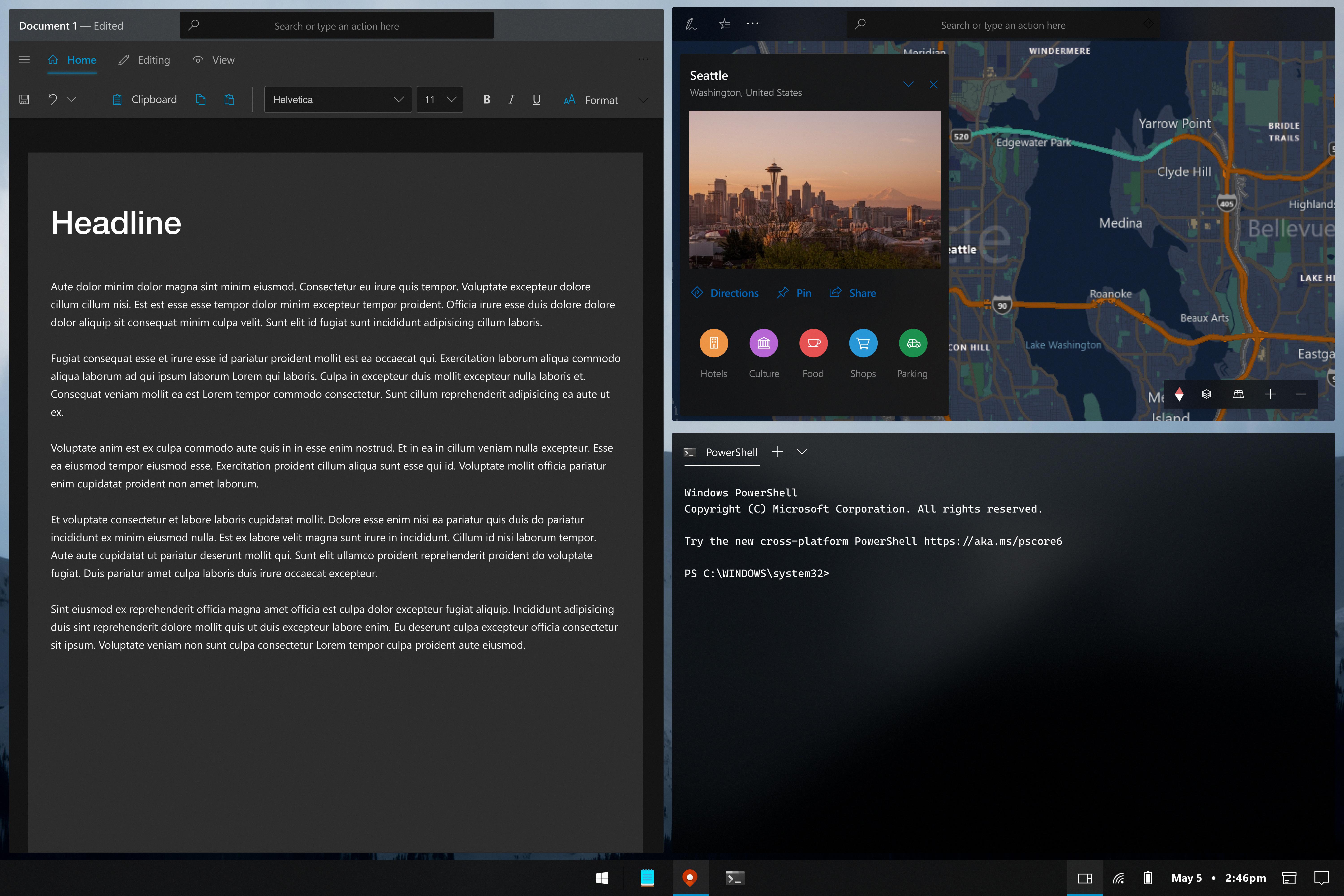 tile windows in windows 10