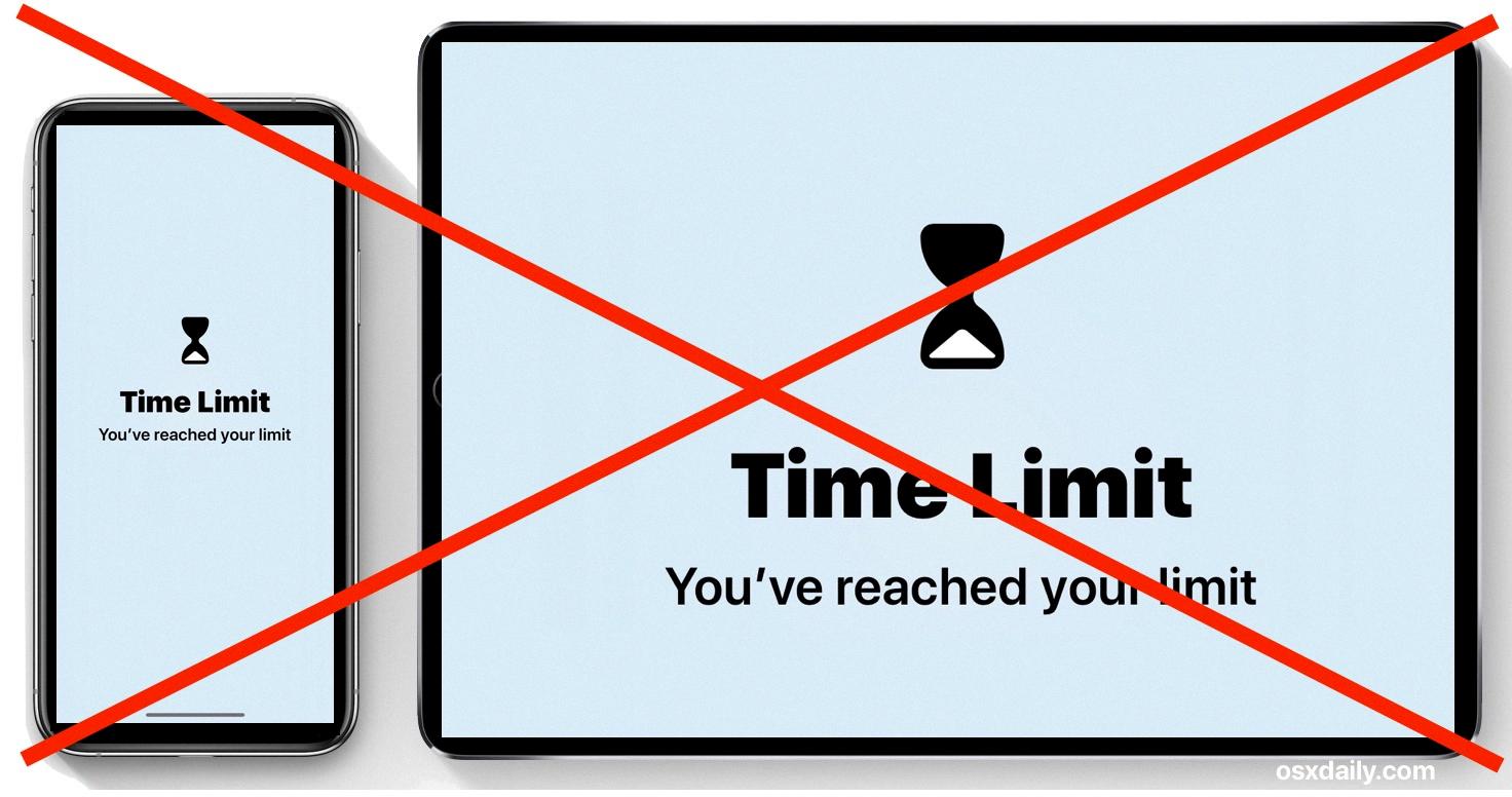 time limit on iphone