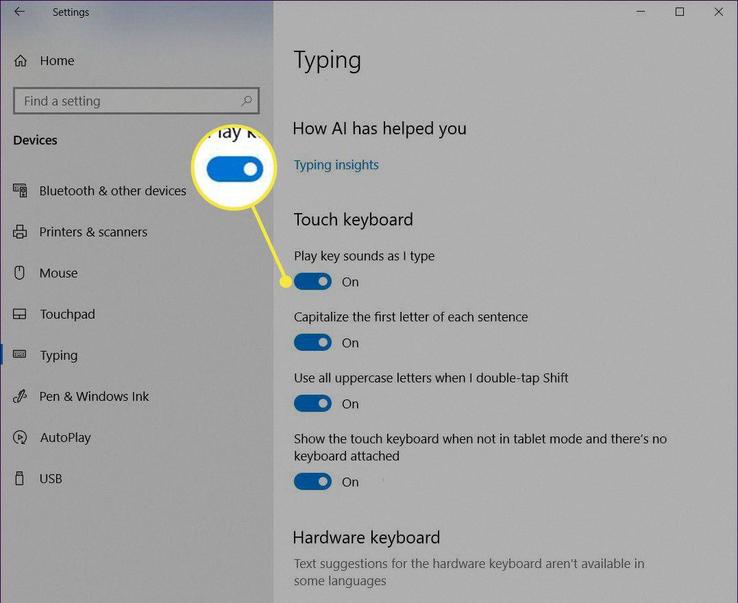 turn off keyboard sound android