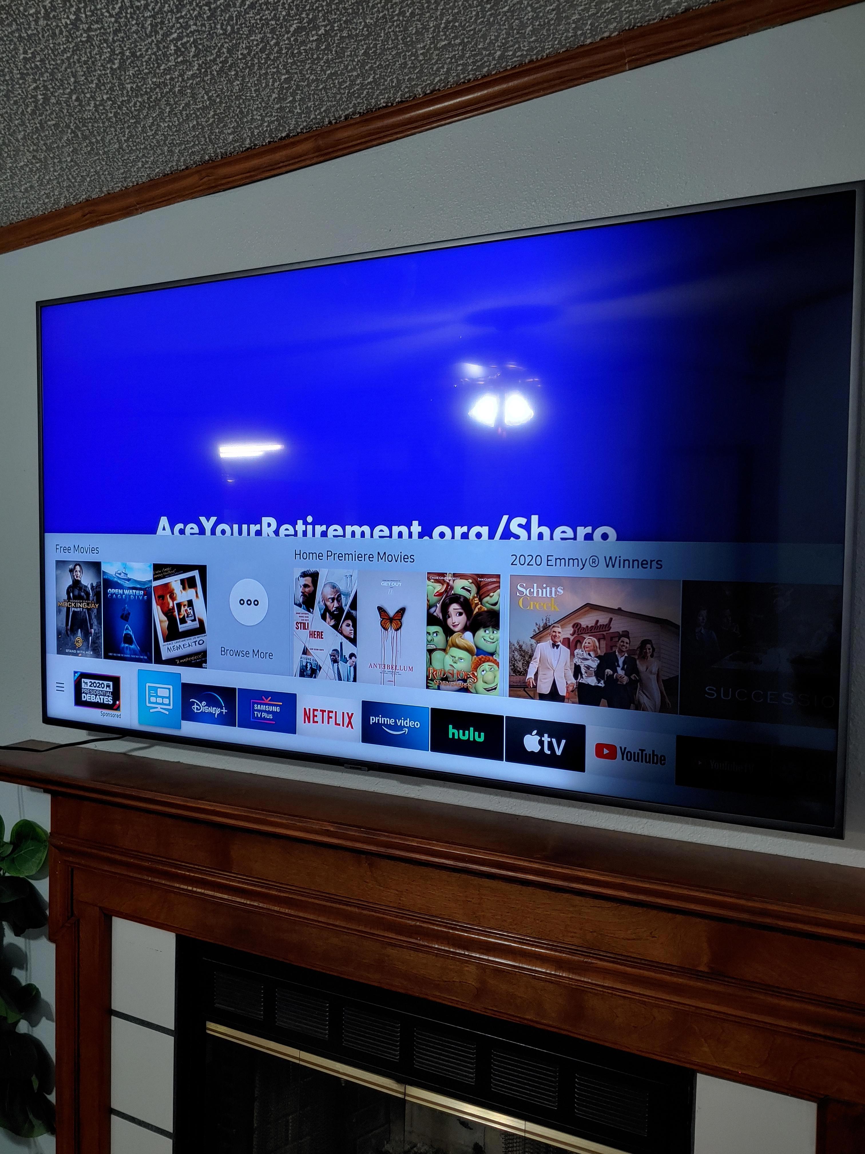 tv dark on one side