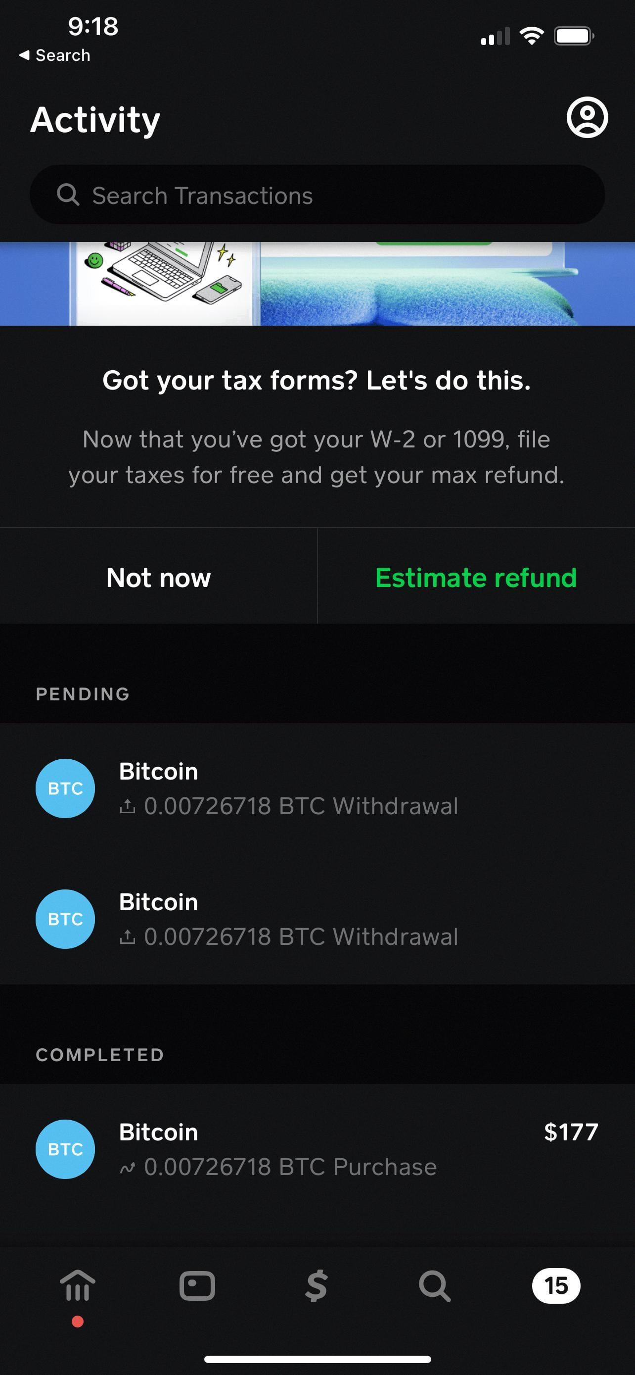 what does enable on chain transactions mean on cash app