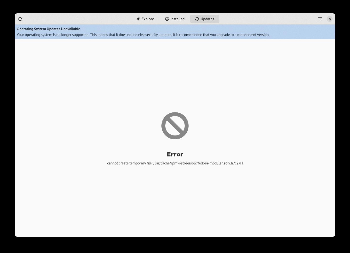 what does no operating system mean