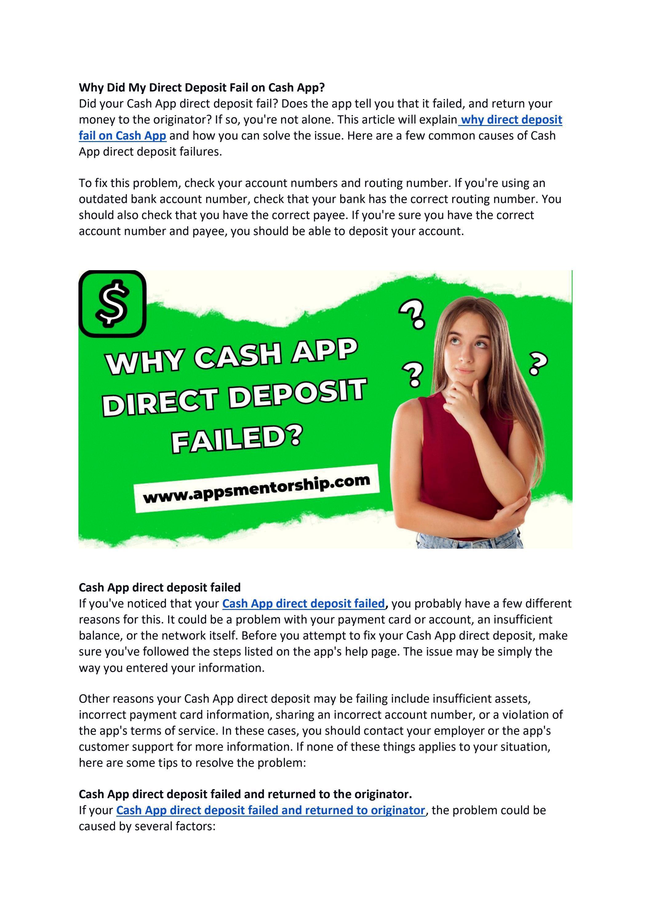 what is direct debit on cash app