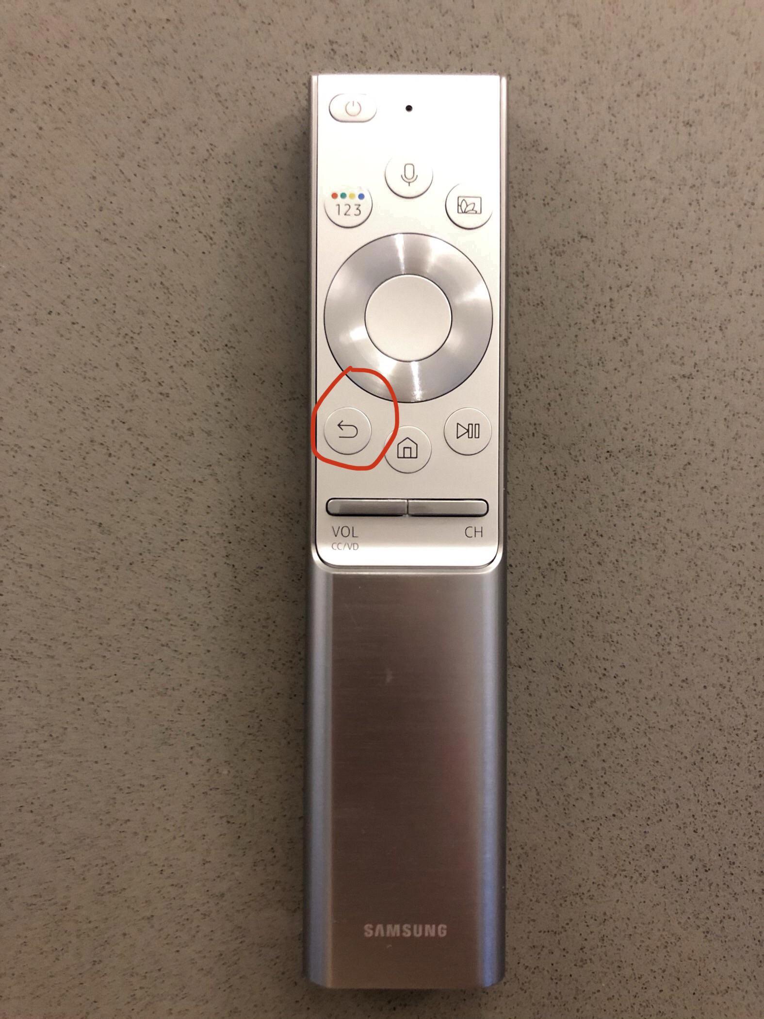 what is the 123 button on samsung remote