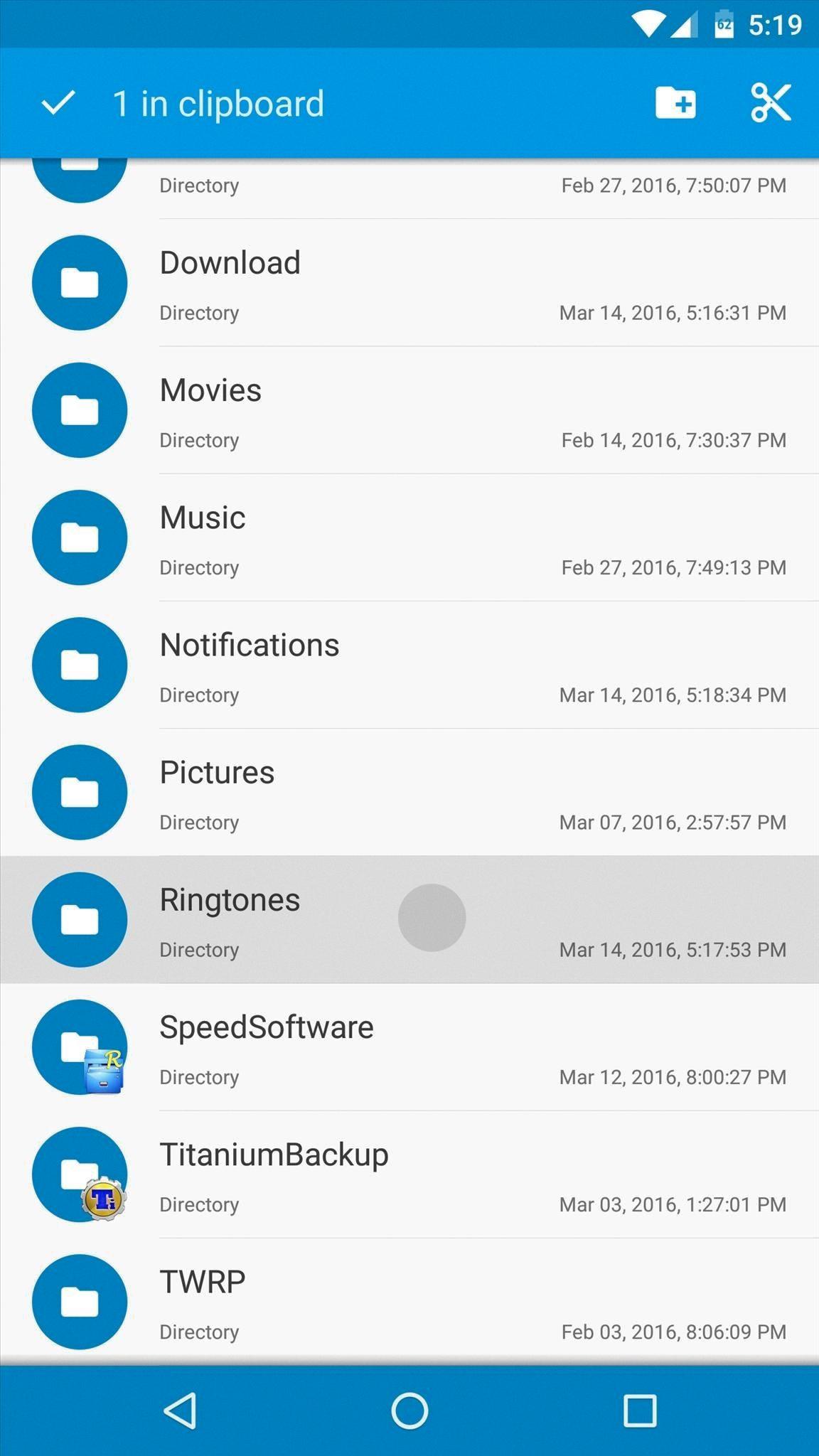 where are android ringtones stored