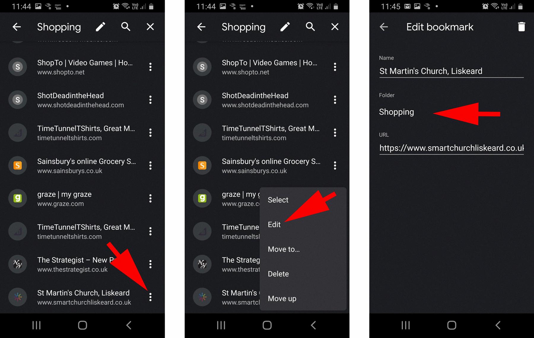 where are my bookmarks on android