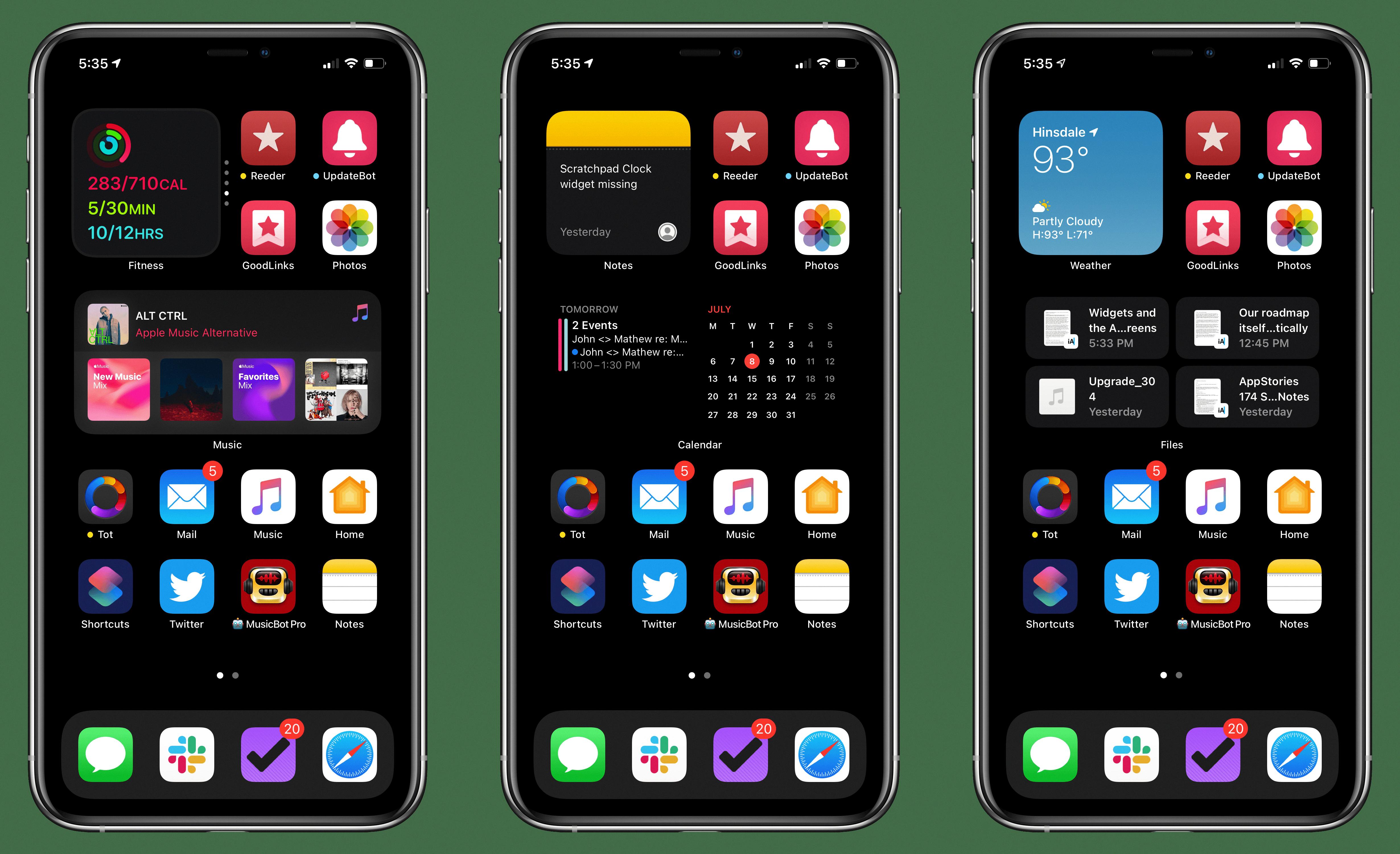 where are my widgets