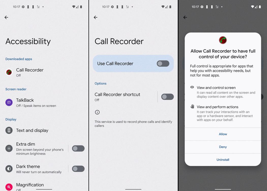 where are voice recordings stored on android