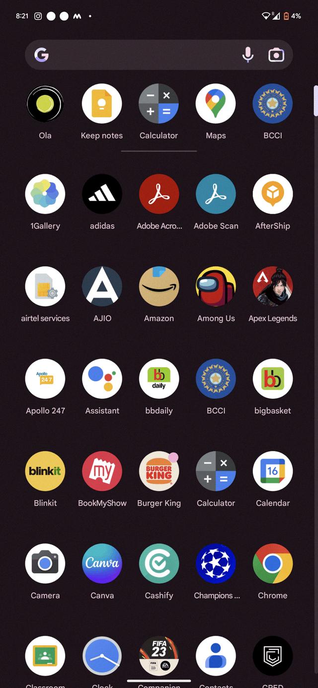 where is the app drawer