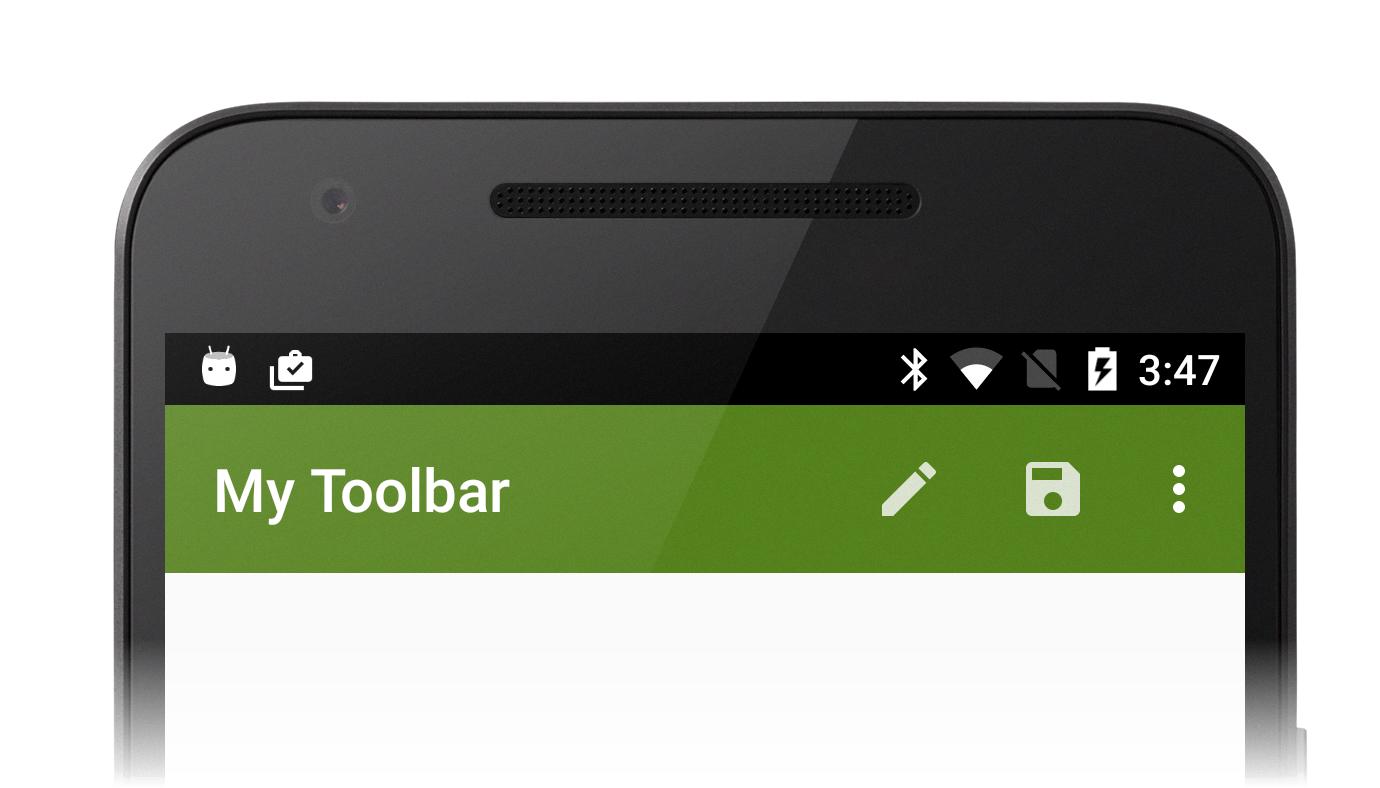 where is the toolbar on my android phone