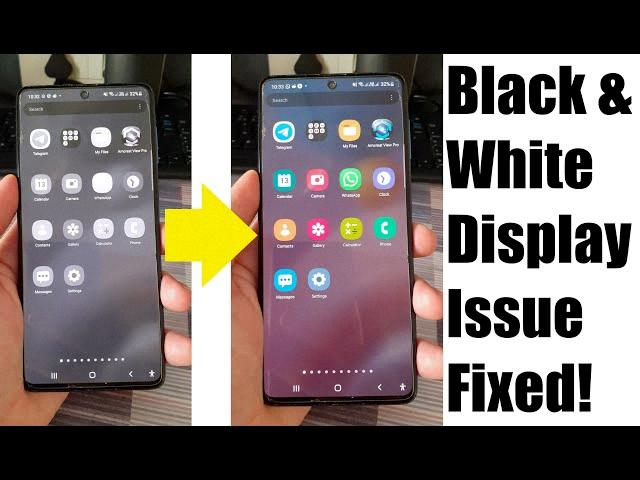why is my phone black and white android