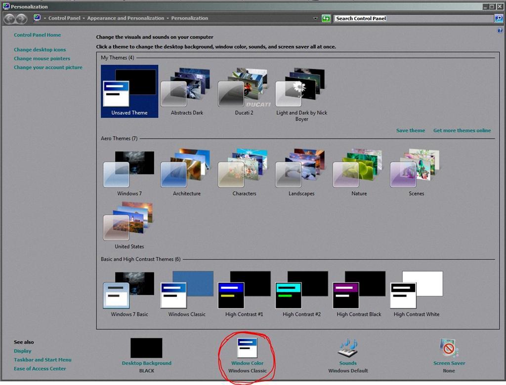 windows 10 classic view