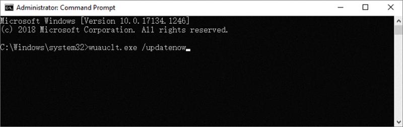 windows 10 force update command line