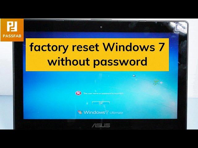 windows 7 factory reset without password