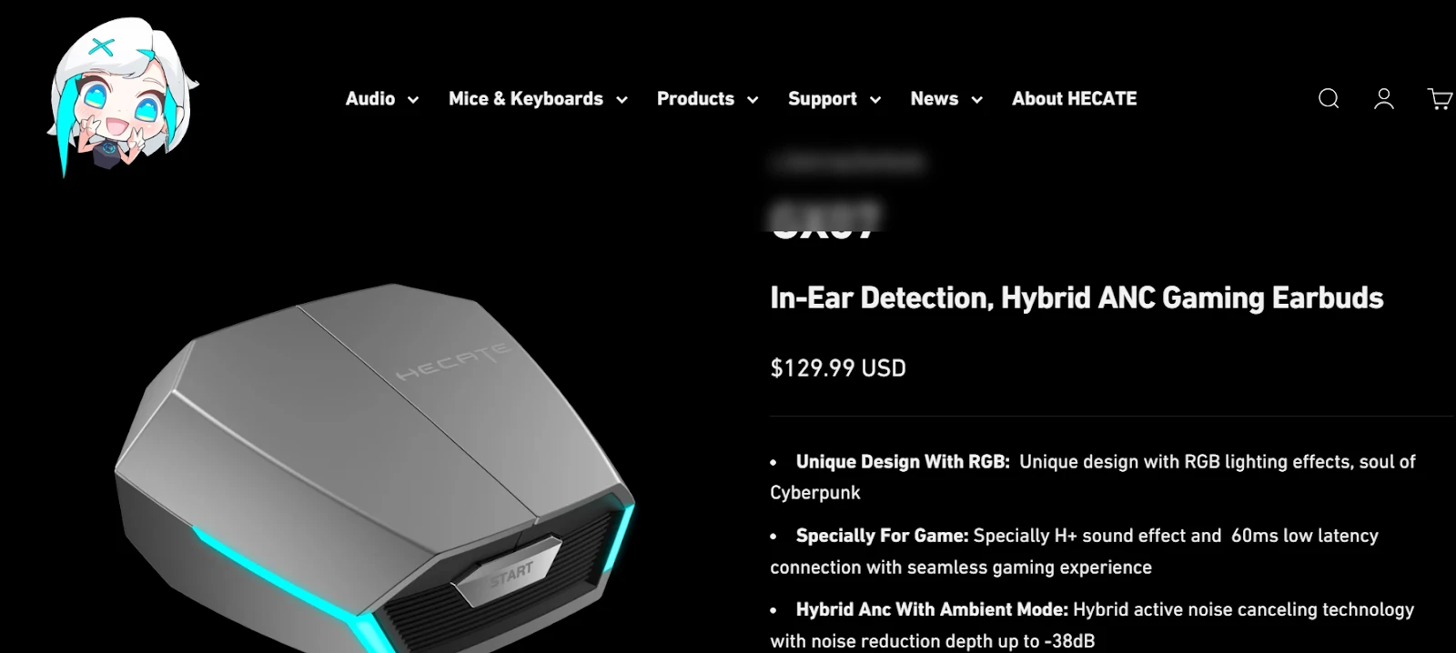 Hybrid ANC Gaming Earbuds