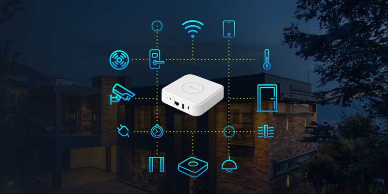 Smart home hub diagram.