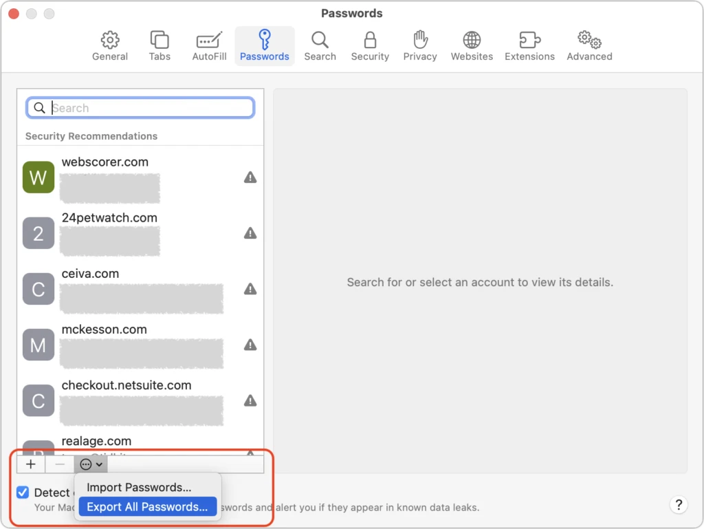 How to Export Apple Passwords to Csv 2 How to Export Apple Passwords to Csv 1