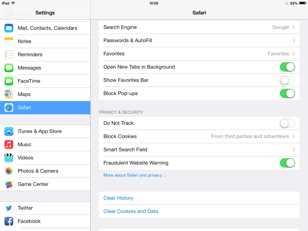 Where Are Safari Preferences On iPad? 1
