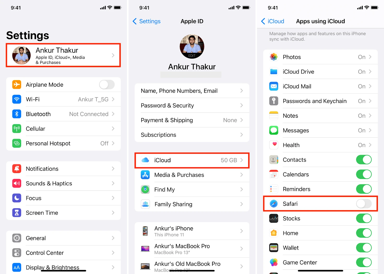 How To Stop iPhone Google Searches Appearing On Other Devices 3 Turning Off Safari iCloud Sync to Stop History Sharing